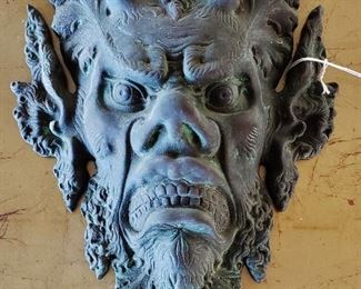 19th. C. Bronze Guard Mask