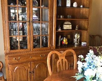 Oak Two Section Wall Unit