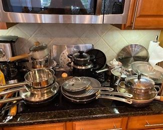 Pots snd pans, some All-Clad
