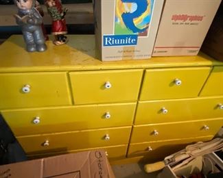 Vintage yellow dresser