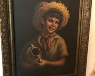 Boy Painted on Canvas