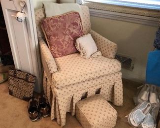 Bedroom Chair w/ Foot Stool