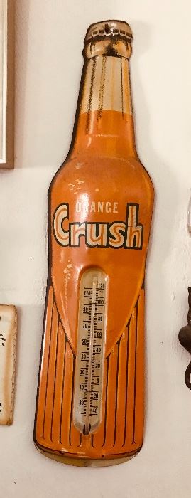 Vintage Orange Crush Thermometer sign