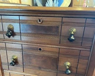 1870s era Small Chest, $325, bell pull handles