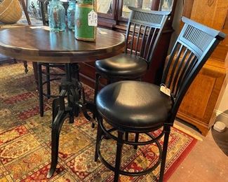 Set of 3 Swivel Bar Stools, $375