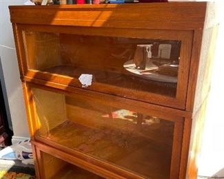 Set of 3 Stacking Barrister Bookcases, by Globe Wernicke [35"W x 11.5"D]