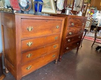Cherry Chest, $600;  1820s Sheraton Chest, $2500