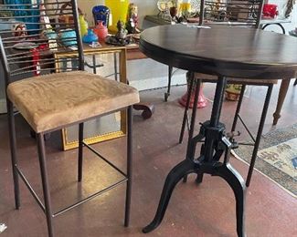 Counter Height Crank Table, $200 [35" to 40" high, 30 across]