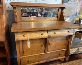 Beautiful Blonde Tiger Oak Buffet, $425, American Empire/Classical style