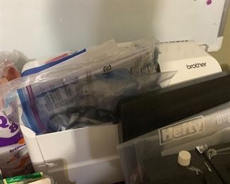 Knitting yarn and sewing fabric