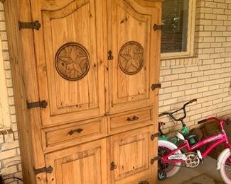 Rustic armoire/entertainment cabinet