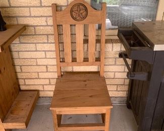 Rustic Texas Lone Star chair