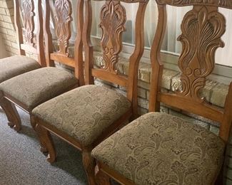 Upholstered dining chairs (4)