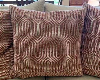 Miles Loveseat w White Goose Pillows