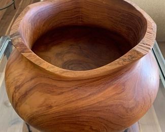 Hand Turned Teak Bowl