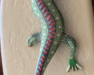 Alberto Hernandez Melchor Handpainted Lizard