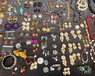 Huge collection of Antique Jewelry, Sterling, and Costume.