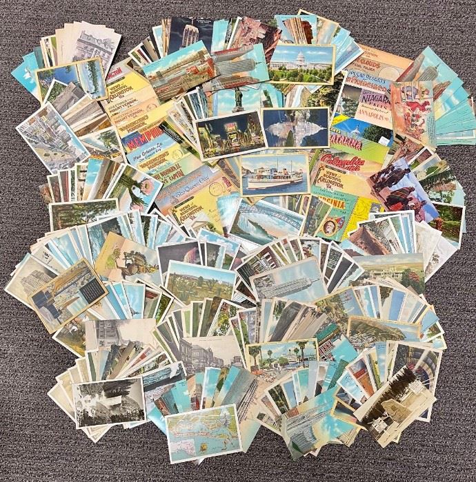 Vintage Postcard lot, well over 400 postcards from all over the USA