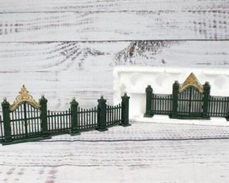 Vintage Heritage Village Model Wrought Iron Gate and Fence