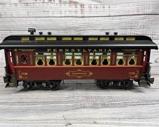 Aristo Craft G scale Pennsylvania Nassawadox clerestory windowed wooden passenger coach