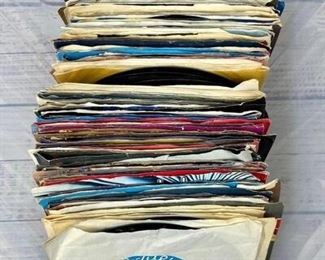 Lot of 117 Vintage 45 RPM Vinyl Records