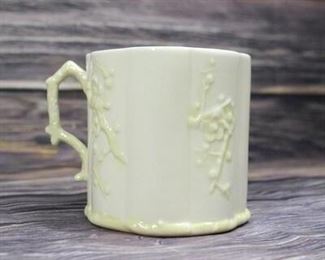 Vintage Belleek Ceramic Thorn Vine Mug Cup with handle