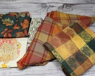 Thanksgiving Fall Seasonal Themed Apron and Table Cloths