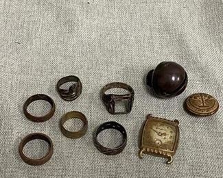 Vintage Rings, Button, Bell and Watch Face