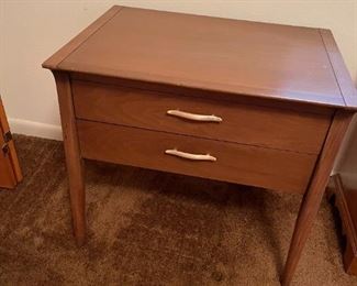 Not marked, but very nice Mid Century side table - finished on both sides. 