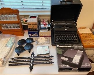 Vintage typewriter and collectibles 