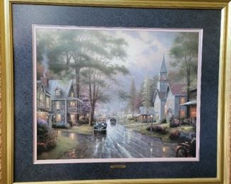 Thomas Kinkade Hometown Evening 