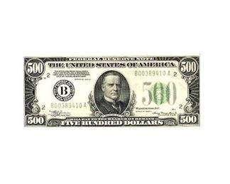 $500 1934 Bill