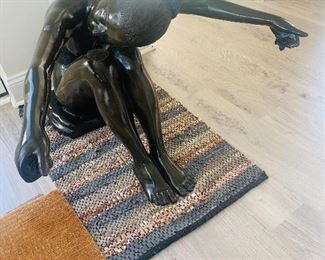 Vintage Bronze Nude Table Stand, Glass not included