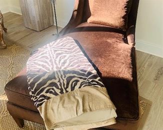Brown Upholstered Chaise by Hickory White