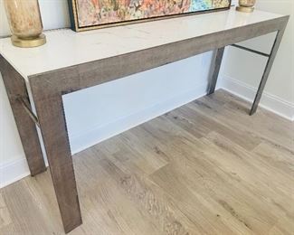 Marble Top Metal Entry/Sofa Table