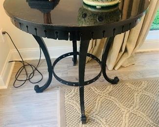 Black Round Occassional Table