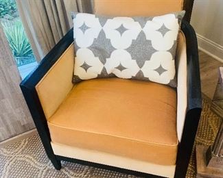 Gold Upholstered Accent Chair by John Hutton