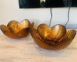 Amber Glass Bowls