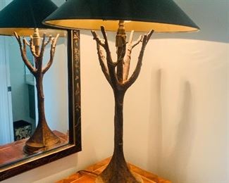 Leather Wrapped Tree, Table Lamp