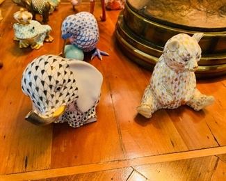 Herend Hungarian Hand Painted Porcelain Figurines