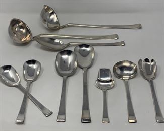 Bertel Gardberg, Scandinavian, 800 Silver Flatware 142 Piece Set, Service for Twelve (12) Plus Serving Pieces
