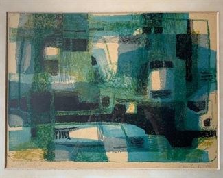 Framed Print, by Rudolf Vombek (Slovenian, 1930-2008), Lithograph, 1959