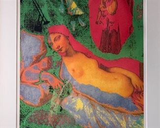 Framed Print, (Titian's Venus of Urbino) by Yola Berbesz and Pietro Pellini, Offset Lithograph, 1993