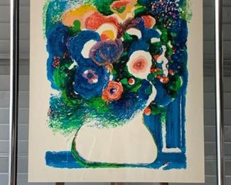 Framed Print, Night Flowers by Ronald Julius Christensen (American, 1923-1999), Serigraph