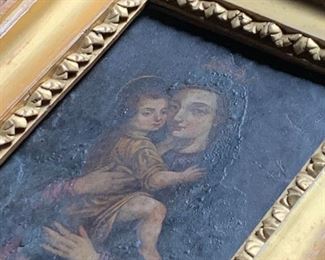 Framed Painting, Madonna and Child (probably 19th century) Oil on Copper