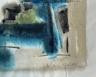 Watercolor, Z A/3/25.5.59, by Rudolf Vombek (Slovenian, 1930-2008), Watercolor, 1959