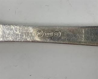 Bertel Gardberg, Scandinavian, 800 Silver Flatware 142 Piece Set, Service for Twelve (12) Plus Serving Pieces