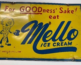 Mello Ice Cream Sign
