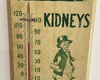 Wooden Ramon's Brownie Pills Advertising Thermometer