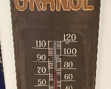 "Drink EZE Orange" Soda Advertising Thermometer